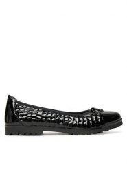 Caprice Baleriny 9-22150-45 Czarny. Czarne baleriny Caprice, bez wzorów, ze skóry, bez obcasa. Za 185.99 zł.