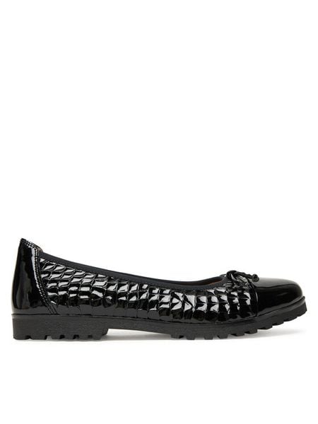 Caprice Baleriny 9-22150-45 Czarny. Czarne baleriny Caprice, bez wzorów, ze skóry, bez obcasa. Za 172.99 zł.