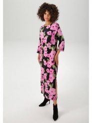 Aniston Sukienka w kolorze czarno-różowym rozmiar: 44. Czarne sukienki Aniston, bez wzorów, z wiskozy, bez kołnierzyka, bez ramiączek, maxi. Za 65.69 zł.