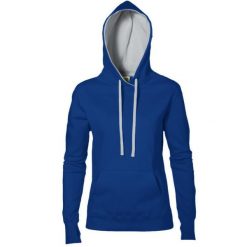 Damska Bluza Sportowa Z Kapturem Przez Głowę. Niebieskie bluzy SG, s, bez wzorów, z kapturem. Za 124.99 zł.