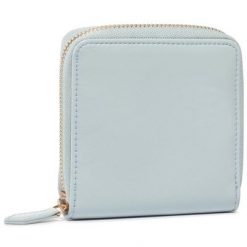 ACCCESSORIES 1W1-011-SS20 Niebieski jasny. Niebieskie portfele ACCCESSORIES, bez wzorów, ze skóry ekologicznej. Za 39.99 zł.