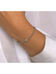 Les Petites Précieuses Srebrna bransoletka z cyrkonią rozmiar: onesize. Szare bransoletki Les Petites Précieuses, z cyrkonią, srebrne. Za 113.99 zł.