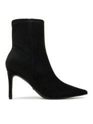 Guess Botki Richery2 FLFRY2 ESU10 Czarny. Czarne botki Guess, z aplikacjami, ze skóry, bez obcasa, na szpilce, bez zapięcia. Za 929.99 zł.