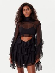 BARDOT Sukienka koktajlowa Anyssa 59973DB Czarny Regular Fit. Czarne sukienki Bardot, bez wzorów, z syntetyku, wizytowe, bez kołnierzyka, bez ramiączek. Za 639.99 zł.