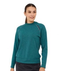 Bluza damska wełniana Brubeck OUTDOOR MERINO. Zielone bluzy Brubeck, s, bez wzorów, z poliesteru, bez kaptura. Za 249.00 zł.