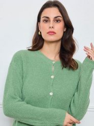 CXL by Christian Lacroix Kardigan w kolorze zielonym rozmiar: onesize. Zielone kardigany CXL by Christian Lacroix, bez wzorów. Za 187.52 zł.