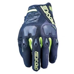 Rękawiczki ENDURO 2 - CZARNE/FLUO-ŻÓŁTE - S/8. Czarne rękawiczki FIVE GLOVES, bez wzorów, sportowe. Za 221.00 zł.
