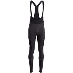 Spodnie rowerowe szosowe damskie Van Rysel Endurance na szelkach. Czarne spodnie sportowe VAN RYSEL, na zimę, s, bez wzorów, z materiału, rowerowe. Za 269.99 zł.