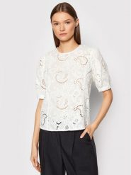 Herskind Bluzka Ida 4272831 Biały Regular Fit. Białe bluzki Herskind, bez wzorów, z bawełny, bez kołnierzyka, bez ramiączek. Za 439.99 zł.