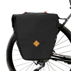 Torba rowerowa Pannier Large w kolorze czarnym RESTRAP. Czarne torby na laptopa RESTRAP, bez wzorów, z materiału. Za 527.50 zł.