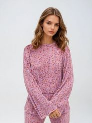 Monki Bluzka w kolorze różowym rozmiar: S. Różowe bluzki Monki, s, bez wzorów, bez kołnierzyka, bez ramiączek. Za 39.99 zł.