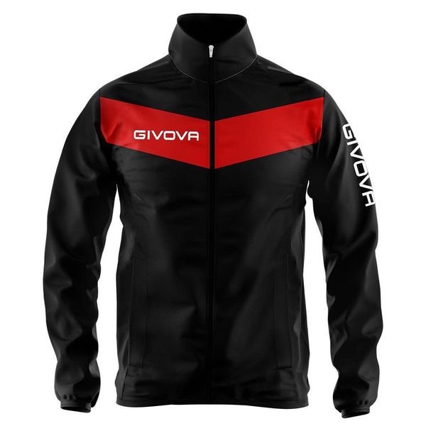 Kurtka Przeciwdeszczowa Givova Nero-Rosso 3XL - Wodoodporna i Oddychająca. Czarne kurtki sportowe Givova, xl, bez wzorów, bez kaptura, trekkingowe. Za 174.99 zł.