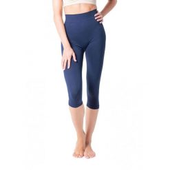 Legginsy capri z płaskim brzuszkiem z włóknem Emana 200 den Noah. Niebieskie legginsy Anaissa, s, bez wzorów, z poliamidu. W wyprzedaży za 190.00 zł.