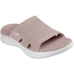 Sandały damskie Skechers Go Walk Flex Sandal. Czerwone sandały Skechers, bez wzorów, sportowe, bez obcasa, bez zapięcia. Za 390.00 zł.