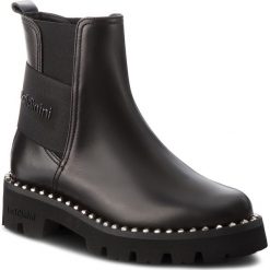 Botki BALDININI - 949171GLOV000000KXX Glove Nero. Czarne botki Baldinini, bez wzorów, ze skóry, bez obcasa, bez zapięcia. W wyprzedaży za 1,329.00 zł.