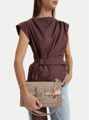 Nine West Torebka EO-ELEGANT FLOW-TK25740 Beżowy ciemny. Brązowe listonoszki Nine West, bez wzorów, ze skóry, bez dodatków. Za 329.99 zł.