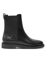 Tory Burch Botki T Gore Chelsea 157534-006 Czarny. Czarne botki Tory Burch, bez wzorów, ze skóry, bez obcasa, na płaskiej podeszwie, bez zapięcia. Za 2,299.00 zł.