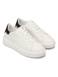 Marc O´Polo Skórzane sneakersy w kolorze biało-czarnym rozmiar: 38. Białe trampki bez wzorów, bez zapięcia. Za 325.03 zł.