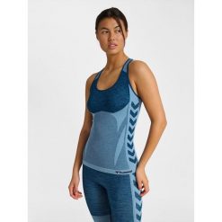 Damski tank top Hummel Clea. Niebieskie biustonosze Hummel, bez wzorów. Za 217.50 zł.