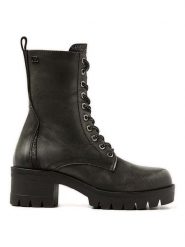 Lazamani Skórzane botki w kolorze antracytowym rozmiar: 40. Czarne botki Lazamani, bez wzorów, bez obcasa, bez zapięcia. Za 304.99 zł.