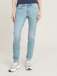 G-Star Dżinsy - Skinny fit - w kolorze błękitnym rozmiar: W25/L32. Niebieskie jeansy G-Star, l, z aplikacjami. Za 298.67 zł.
