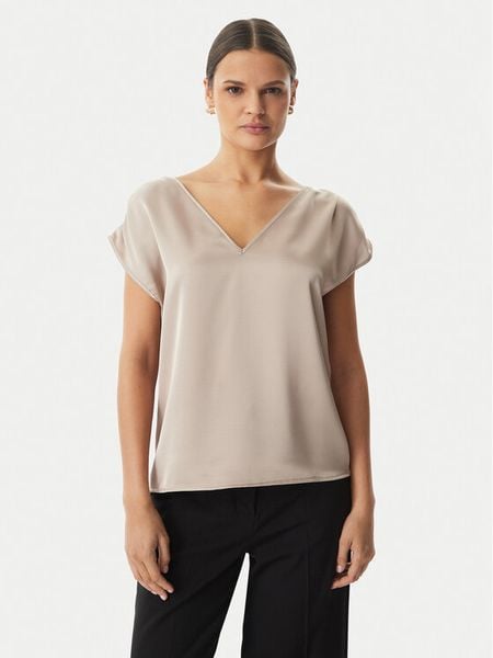Rinascimento Bluzka CFC0020252002 Beżowy jasny Regular Fit. Brązowe bluzki Rinascimento, s, bez wzorów, z syntetyku, bez kołnierzyka, bez ramiączek. Za 239.99 zł.