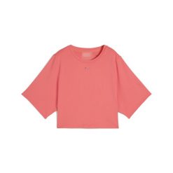 Damska koszulka z siateczki CLOUDSPUN PUMA Peach Frost Red. Czerwone koszulki sportowe Puma, bez wzorów, z materiału, bez ramiączek. W wyprzedaży za 99.00 zł.