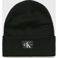Calvin Klein Jeans - Czapka. Czarne czapki Calvin Klein Jeans, bez wzorów, z bawełny. W wyprzedaży za 119.90 zł.