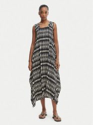 Iconique Sukienka letnia Elsie IC26-111 Czarny Regular Fit. Czarne sukienki Iconique, na lato, s, bez wzorów, z wiskozy, bez kołnierzyka, bez ramiączek. Za 339.99 zł.