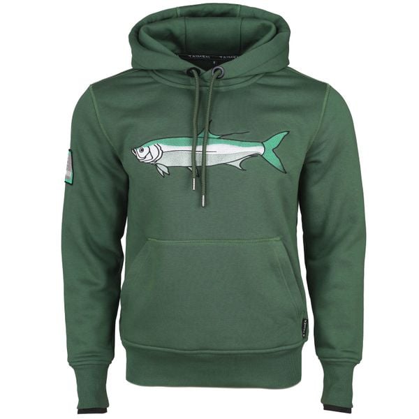 Bluza Taimen Menza Embroidery – Ciemnozielona. Zielone bluzy TAIMEN, xl, bez wzorów, bez kaptura. Za 359.00 zł.