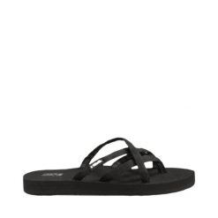 Japonki damskie Teva Olowahu. Czarne klapki Teva, bez wzorów, z materiału, bez obcasa. Za 312.99 zł.