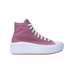 Tenisówki Converse Model Chuck Taylor All Star Move Hi Kolor Fioletowy. Czerwone trampki Converse, bez wzorów, z tkaniny, bez zapięcia. Za 273.99 zł.