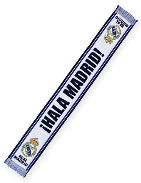Szalik kibicowski Real Madryt. Białe szaliki REAL MADRID, bez wzorów, z materiału. Za 86.91 zł.