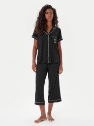 Kate Spade Piżama KSI21506 Czarny Regular Fit. Czarne piżamy Kate Spade, bez wzorów, bez ramiączek. Za 459.99 zł.