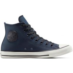Buty sportowe Converse Chuck Taylor All Star. Niebieskie obuwie sportowe Converse, ze skóry, bez zapięcia, na fitness i siłownię. Za 590.00 zł.