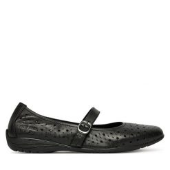 Baleriny Josef Seibel. Czarne baleriny Josef Seibel, bez wzorów, bez obcasa. Za 389.99 zł.