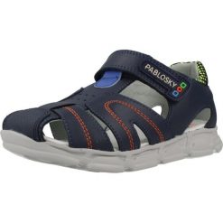 Sandały PABLOSKY 521520P Niebieski. Niebieskie sandały PABLOSKY, bez wzorów, z syntetyku, sportowe, bez obcasa, bez zapięcia. Za 259.99 zł.