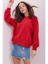 Trend Alacati Bluza w kolorze czerwonym rozmiar: S. Czerwone bluzy Trend Alacati, s, bez wzorów, z bawełny, bez kaptura. Za 63.95 zł.
