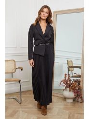 Joséfine Sukienka "Jaune" w kolorze czarnym rozmiar: M. Czarne sukienki Joséfine, na co dzień, m, bez wzorów, ze skóry, bez kołnierzyka, bez ramiączek, maxi, proste. Za 252.34 zł.