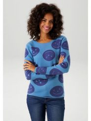 Aniston Sweter w kolorze niebieskim rozmiar: 42. Niebieskie swetry Aniston, bez wzorów, bez ramiączek. Za 61.60 zł.