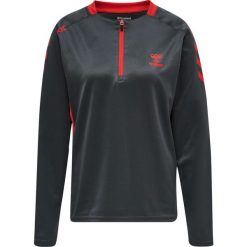 Bluza damska z zamkiem 1/2 Hummel hmlaction. Czerwone bluzy Hummel, na jesień, xs, bez wzorów, z polaru, bez kaptura. Za 213.50 zł.