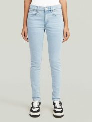 G-Star Dżinsy "Lhana" - Skinny fit - w kolorze błękitnym rozmiar: W30/L32. Niebieskie jeansy G-Star, l, z aplikacjami. Za 210.81 zł.