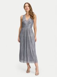 Swing Sukienka koktajlowa 5AK07900 Srebrny Regular Fit. Szare sukienki Swing, bez wzorów, z syntetyku, wizytowe, bez kołnierzyka, bez ramiączek. Za 879.99 zł.