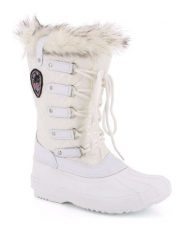 Kimberfeel Kozaki zimowe "Elsa" w kolorze białym rozmiar: 36. Białe kozaki Kimberfeel, na zimę, z materiału, bez obcasa, bez zapięcia. Za 152.99 zł.