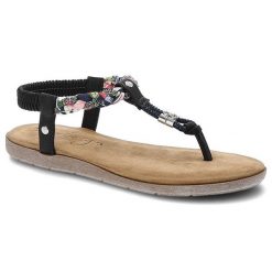 Granatowe Sandały Mustang Wygodne Buty Damskie. Niebieskie sandały Mustang, bez wzorów, z materiału, eleganckie, bez obcasa, bez zapięcia. Za 149.00 zł.