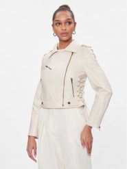 TWINSET Kurtka z imitacji skóry 241TP2300 Beżowy Regular Fit. Brązowe kurtki Twinset, bez wzorów, ze skóry, bez kaptura. Za 489.99 zł.
