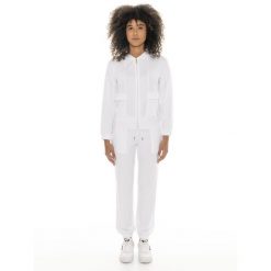 Bluza wygodny z kaptur na co dzień na siłownię. Białe bluzy LEONE 1947 APPAREL, bez wzorów, z bawełny, bez kaptura. W wyprzedaży za 273.65 zł.