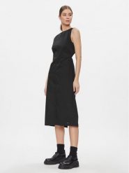 Tommy Jeans Sukienka koktajlowa Tjw Open Back Cotton Midi Dress DW0DW17431 Czarny Slim Fit. Czarne sukienki Tommy Jeans, xl, bez wzorów, z jeansu, wizytowe, bez kołnierzyka, bez ramiączek, midi. Za 359.99 zł.