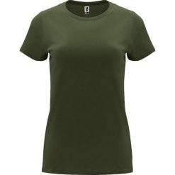 Damska Koszulka Z Krótkim Rękawem Capri. Brązowe bluzki ROLY, xl, bez wzorów, sportowe, bez kołnierzyka, bez ramiączek. Za 31.99 zł.