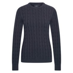 Sweter damski HV Polo Tally. Niebieskie swetry HV POLO, na zimę, bez wzorów, bez ramiączek. Za 378.00 zł.